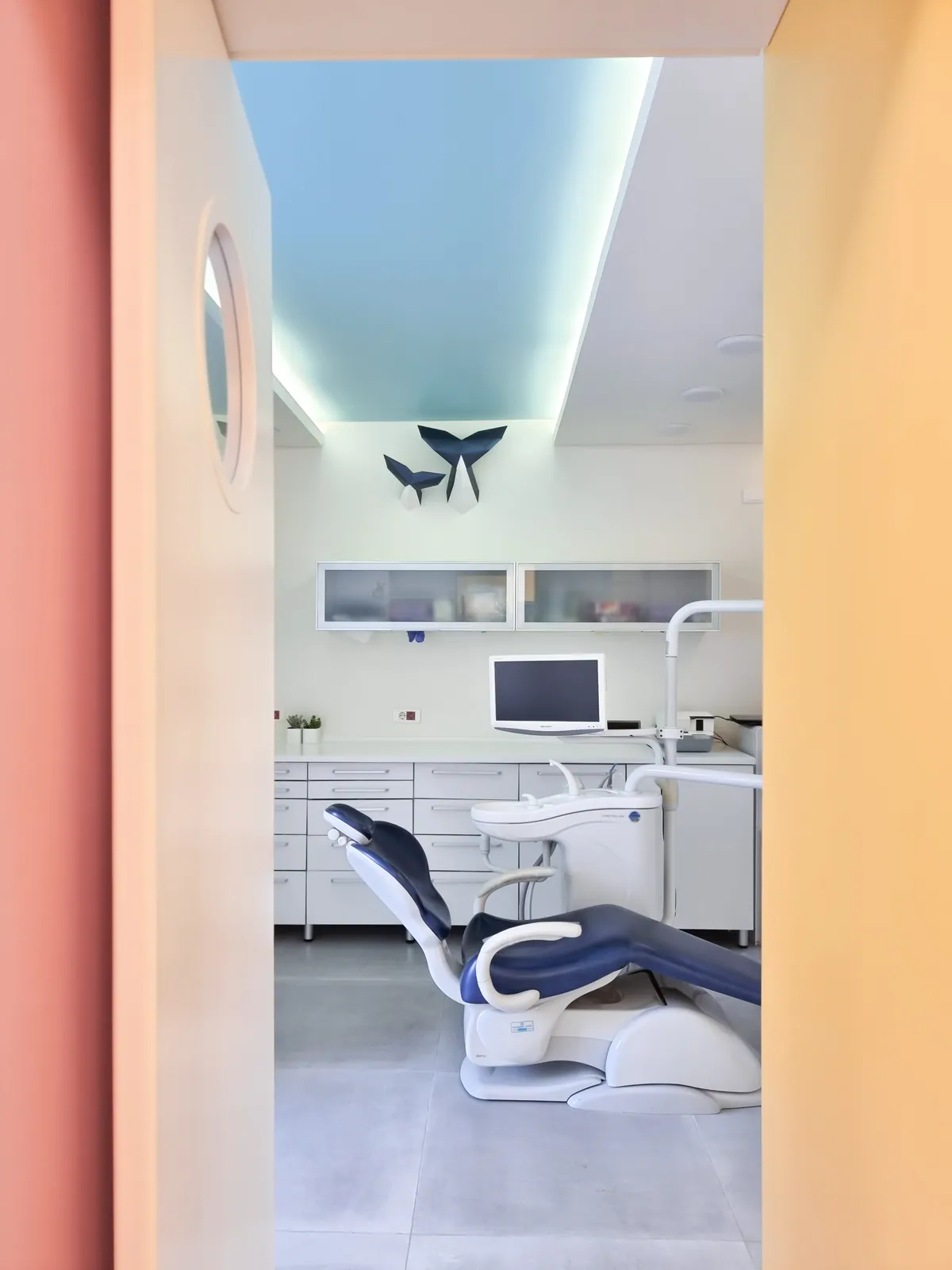 The entrance to a treatment room at Lumident Polyclinic in Beirut
